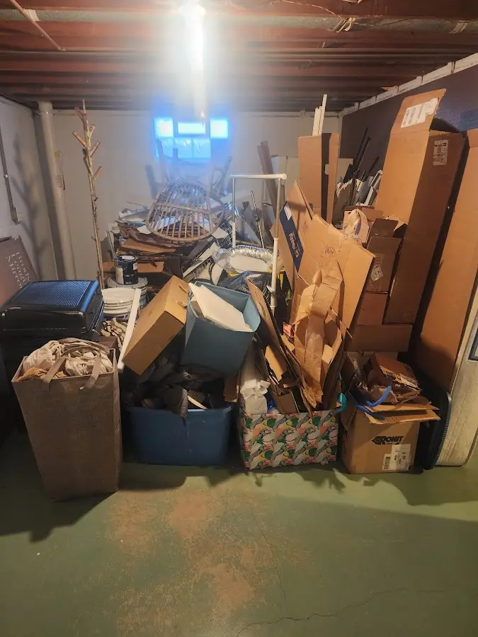 Roll-off dumpster container at job site for 2 Yard Dumpster Rental in Gloucester City